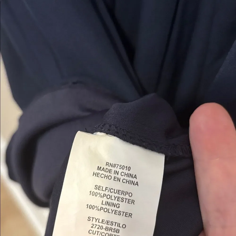 Jodi Kristopher Navy Embroidered dress size small